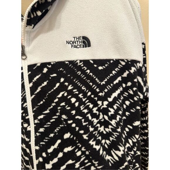 The North Face Black and White Zip Up Sweater Kids Size XL - Picture 2 of 6